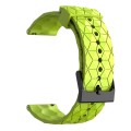 For Amazfit Pop Pro 20mm Football Pattern Solid Color Silicone Watch Band(Lime Green)