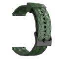 For Amazfit GTR 3 Pro 22mm Football Pattern Solid Color Silicone Watch Band(Army Green)