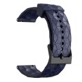 For Huawei GT2 46mm 22mm Football Pattern Solid Color Silicone Watch Band(Navy Blue)