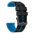 For Huawei GT2 Pro 22mm Perforated Two-Color Silicone Watch Band(Black+Blue)