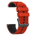 For Huawei GT2 Pro 22mm Perforated Two-Color Silicone Watch Band(Red+Black)