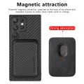 For Samsung Galaxy S23 Ultra 5G Carbon Fiber Leather Card Magsafe Case(Black)
