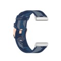 For Fitbit Sense Nylon Weave Canvas Watch Band(Blue)
