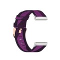 For Fitbit Sense Nylon Weave Canvas Watch Band(Purple)