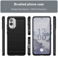 For Nokia X30 5G Brushed Texture Carbon Fiber TPU Phone Case(Black)