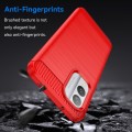 For Nokia X30 5G Brushed Texture Carbon Fiber TPU Phone Case(Red)