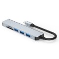 ENKAY Hat-Prince 6 in 1 Type-C to 4K HDMI Docking Station Adapter USB-C Hub SD/TF Card Reader
