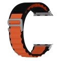 Double Color Nylon Watch Band For Apple Watch Ultra 49mm(Black+Orange)