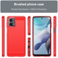 For For Motorola Moto G 5G 2023 Brushed Texture Carbon Fiber TPU Phone Case(Red)