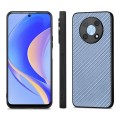 For Huawei Nova Y90 Carbon Fiber Texture Leather Back Cover Phone Case(Blue)