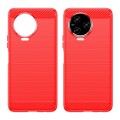 For Infinix Note 12 Pro Brushed Texture Carbon Fiber TPU Phone Case(Red)