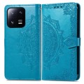 For Xiaomi 13 Pro Mandala Flower Embossed Leather Phone Case(Blue)