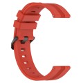 For Samsung Galaxy Watch 6 44mm 20mm Concave Striped Slicone Watch Band(Red)