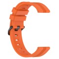 For Samsung Galaxy Watch 6 Classic 47mm 20mm Concave Striped Slicone Watch Band(Orange)
