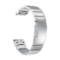 For Garmin Fenix 6 GPS 22mm Tortoise Shell Stainless Steel Watch Band(Silver)