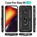 For Xiaomi 13 Shockproof TPU + PC Phone Case with Holder(Black)
