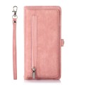 For Samsung Galaxy A23 Zipper Card Slot Buckle Wallet Leather Phone Case(Pink)