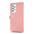 For Samsung Galaxy A23 Zipper Card Slot Buckle Wallet Leather Phone Case(Pink)