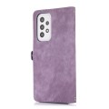 For Samsung Galaxy A23 Zipper Card Slot Buckle Wallet Leather Phone Case(Purple)