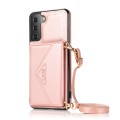 For Samsung Galaxy S23+ 5G Cross-body Wallet Card Bag Leather Phone Case(Rose Gold)