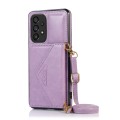 For Samsung Galaxy A33 5G Cross-body Wallet Card Bag Leather Phone Case(Purple)