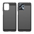 For Motorola Moto G23 Brushed Texture Carbon Fiber TPU Phone Case(Black)