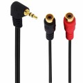 JUNSUNMAY 3.5mm Male Elbow to Dual RCA Stereo Audio Cable Adapter 20cm
