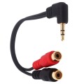 JUNSUNMAY 3.5mm Male Elbow to Dual RCA Stereo Audio Cable Adapter 20cm