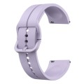 For Samsung Galaxy Watch 6 44mm 20mm Loop Silicone Watch Band(Purple)