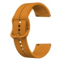 For Samsung Galaxy Watch 6 Classic 47mm 20mm Loop Silicone Watch Band(Amber Yellow)