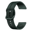 For Garmin Forerunner 55 20mm Loop Silicone Watch Band(Dark Green)