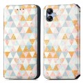For Samsung Galaxy A04E CaseNeo Colorful Magnetic Leather Phone Case(Rhombus)
