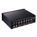 2 in 8 out Switcher Pre-Amplifier Speaker Distributor Signal Booster with Volume Control And Earphon