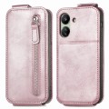 For Xiaomi Redmi 13C Zipper Wallet Vertical Flip Leather Phone Case(Pink)