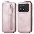 For Xiaomi Redmi K70E Zipper Wallet Vertical Flip Leather Phone Case(Pink)