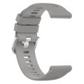 For Garmin Approach S40 20mm Cross Textured Solid Color Silicone Watch Band(Light Grey)