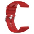 For Garmin Venu SQ 20mm Cross Textured Solid Color Silicone Watch Band(Red)