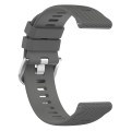 For Garmin Venu SQ 20mm Cross Textured Solid Color Silicone Watch Band(Dark Grey)