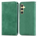 For Samsung Galaxy S24 5G Retro Skin Feel Magnetic Leather Phone Case(Green)