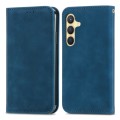 For Samsung Galaxy S24+ 5G Retro Skin Feel Magnetic Leather Phone Case(Blue)