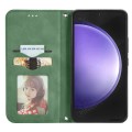 For Samsung Galaxy S23 FE 5G Retro Skin Feel Magnetic Leather Phone Case(Green)