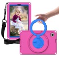 For Samsung Galaxy Tab A9 8.7 X110/X115 EVA Hybrid PC Shockproof Tablet Case with Frame(Rose Red)