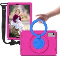 For Samsung Galaxy Tab A9+ 10.95 X210 EVA Hybrid PC Shockproof Tablet Case with Frame(Rose Red)