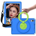For Samsung Galaxy Tab S6 Lite 2024 EVA Hybrid PC Shockproof Tablet Case with Frame(Blue)