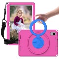 For Samsung Galaxy Tab S6 Lite 2024 EVA Hybrid PC Shockproof Tablet Case with Frame(Rose Red)