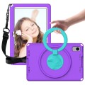 For Samsung Galaxy Tab S6 Lite 2024 EVA Hybrid PC Shockproof Tablet Case with Frame(Purple)