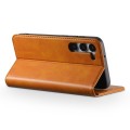 For Samsung Galaxy S24 5G Suteni Calf Texture Horizontal Flip Leather Phone Case(Khaki)