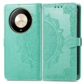 For Honor X9b Mandala Flower Embossed Leather Phone Case(Green)
