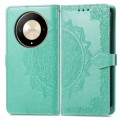 For Honor Magic6 Lite Mandala Flower Embossed Leather Phone Case(Green)