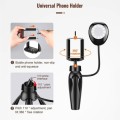 XWJ-S1 Desktop Cell Phone Holder Tripod with LED Lights